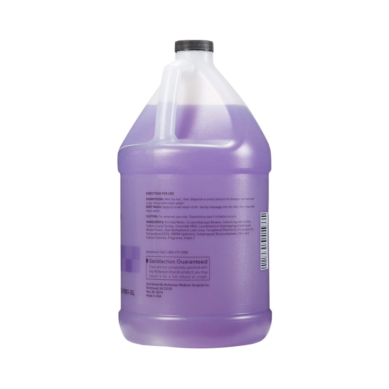 image:imageMcKesson Shampoo and Body Wash with Aloe amp Vitamin E 1 Gallon Pack of 1 Bulk Refill Tearless Lavender128 Fl Oz Pack of 1