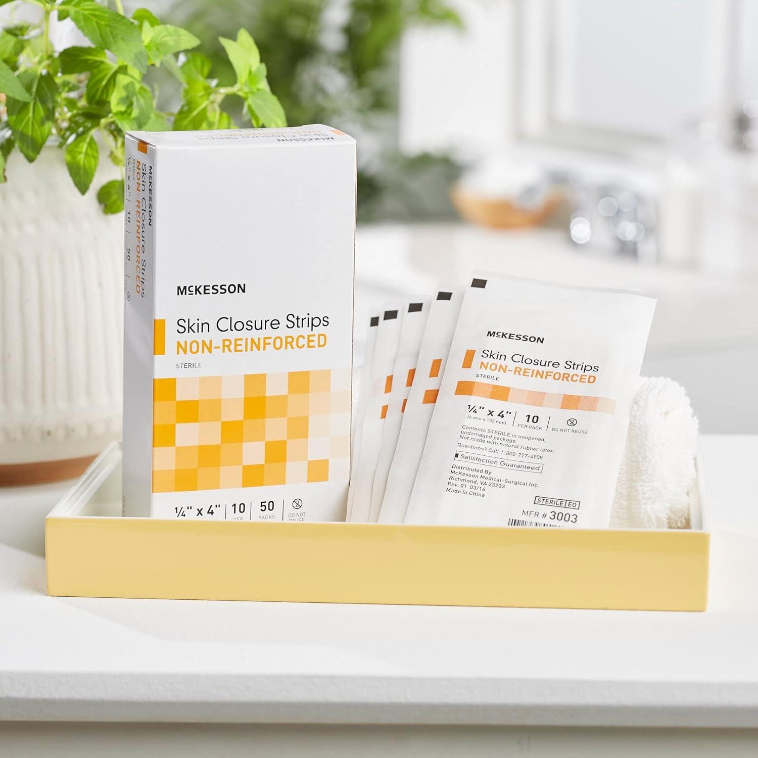 image:imageMcKesson Skin Closure Adhesive Strips Flexible Steri Strip for Wound Care 14 in x 4 in 50 Count