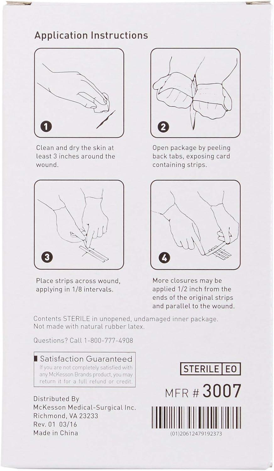 image:imageMcKesson Skin Closure Strips Sterile Reinforced 14 in x 3 in 50 Count