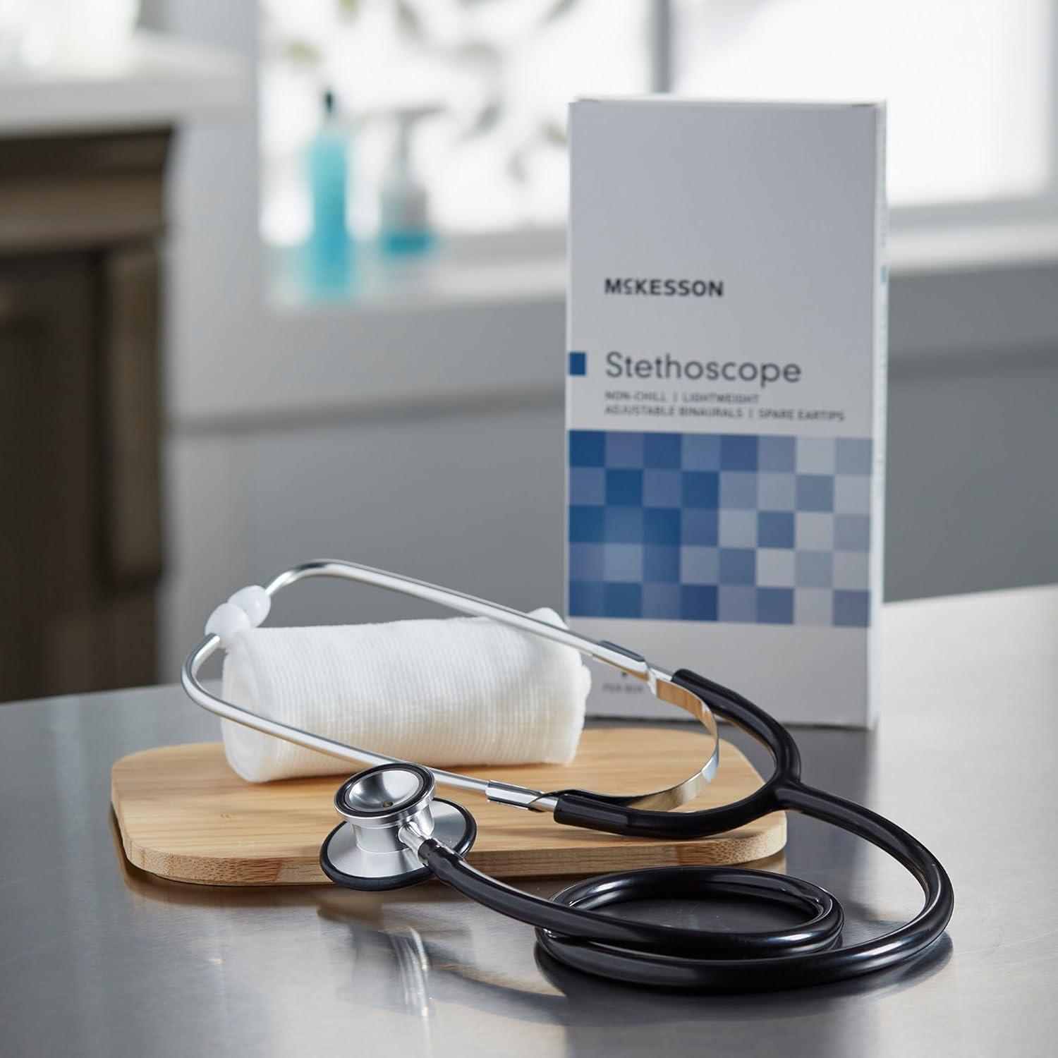 image:imageMcKesson Stethoscope Lightweight DoubleSided Chestpiece Adjustable Binaurals Black 22 in 1 Count