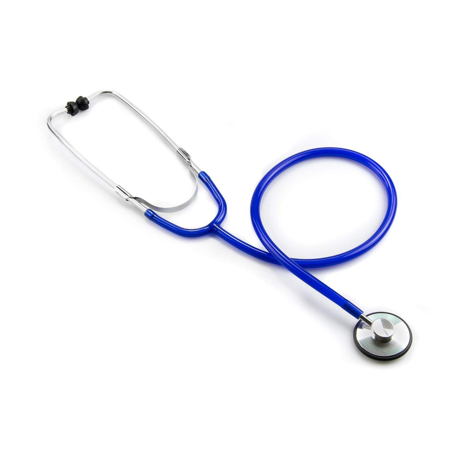 image:imageMcKesson Stethoscope Lightweight Single Head Diaphragm Only Adjustable Binaurals Royal Blue 21 in 1 Count