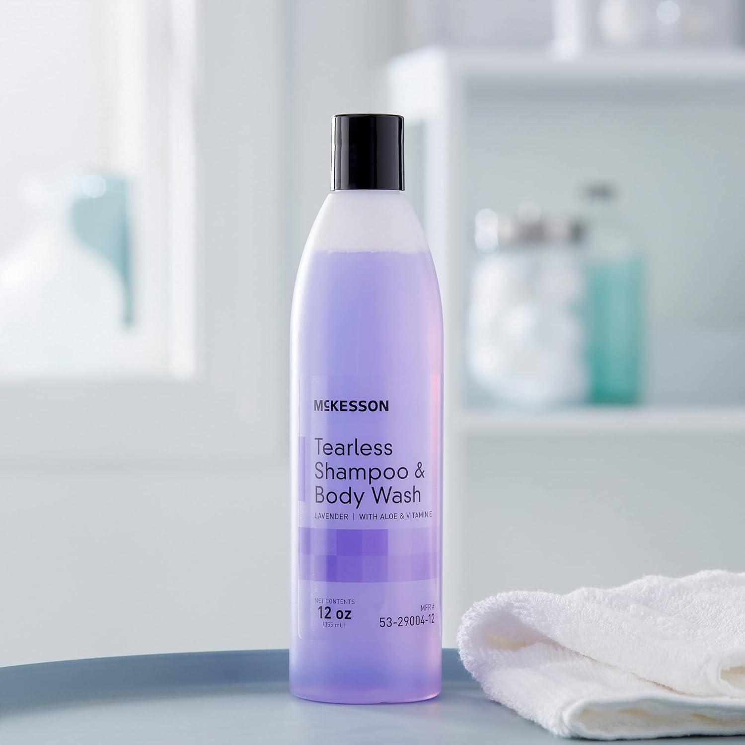 image:imageMcKesson Tearless Shampoo and Body Wash with Aloe and Vitamin E Lavender Scent 12 oz 1 Count