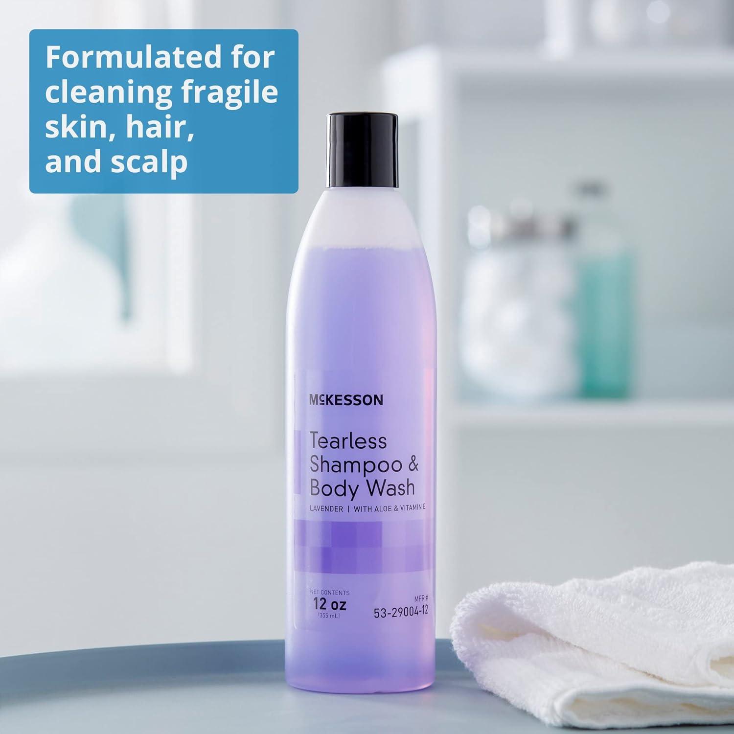image:imageMcKesson Tearless Shampoo and Body Wash with Aloe and Vitamin E Lavender Scent 12 oz 1 Count