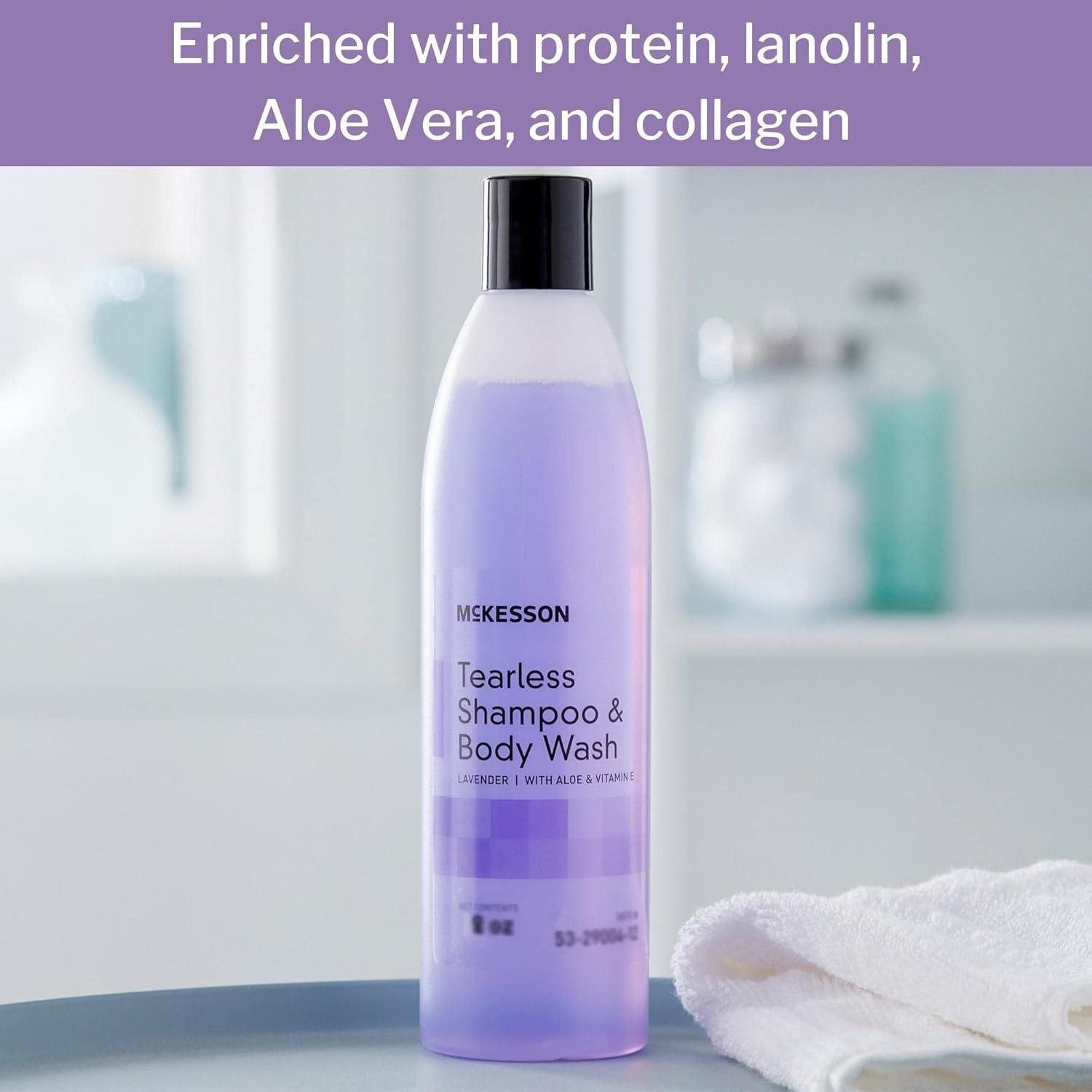 image:imageMcKesson Tearless Shampoo and Body Wash with Aloe and Vitamin E Lavender Scent 8 oz 1 Count