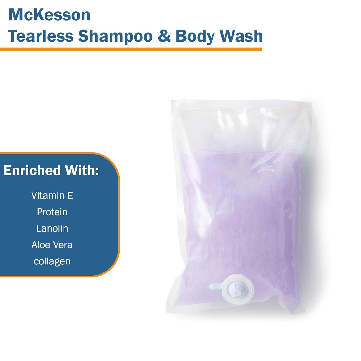 image:imageMcKesson Tearless Shampoo and Body Wash with Aloe and Vitamin E Lavender Scent Refill Bag 2000 mL 1 Count