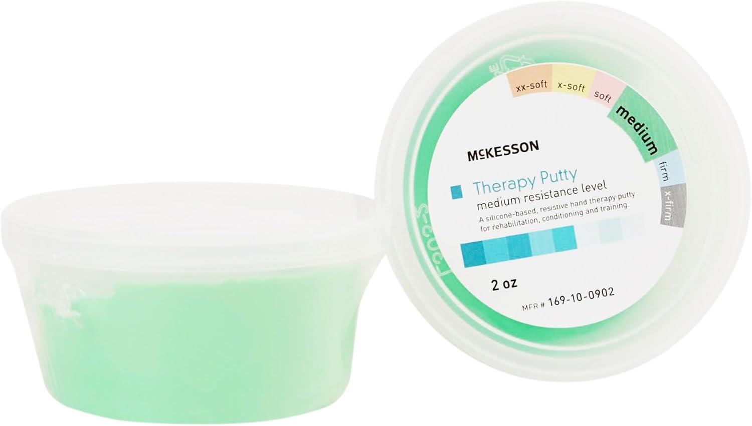 image:imageMcKesson Therapy Putty NonToxic Unscented Green Medium 2 oz 1 Count