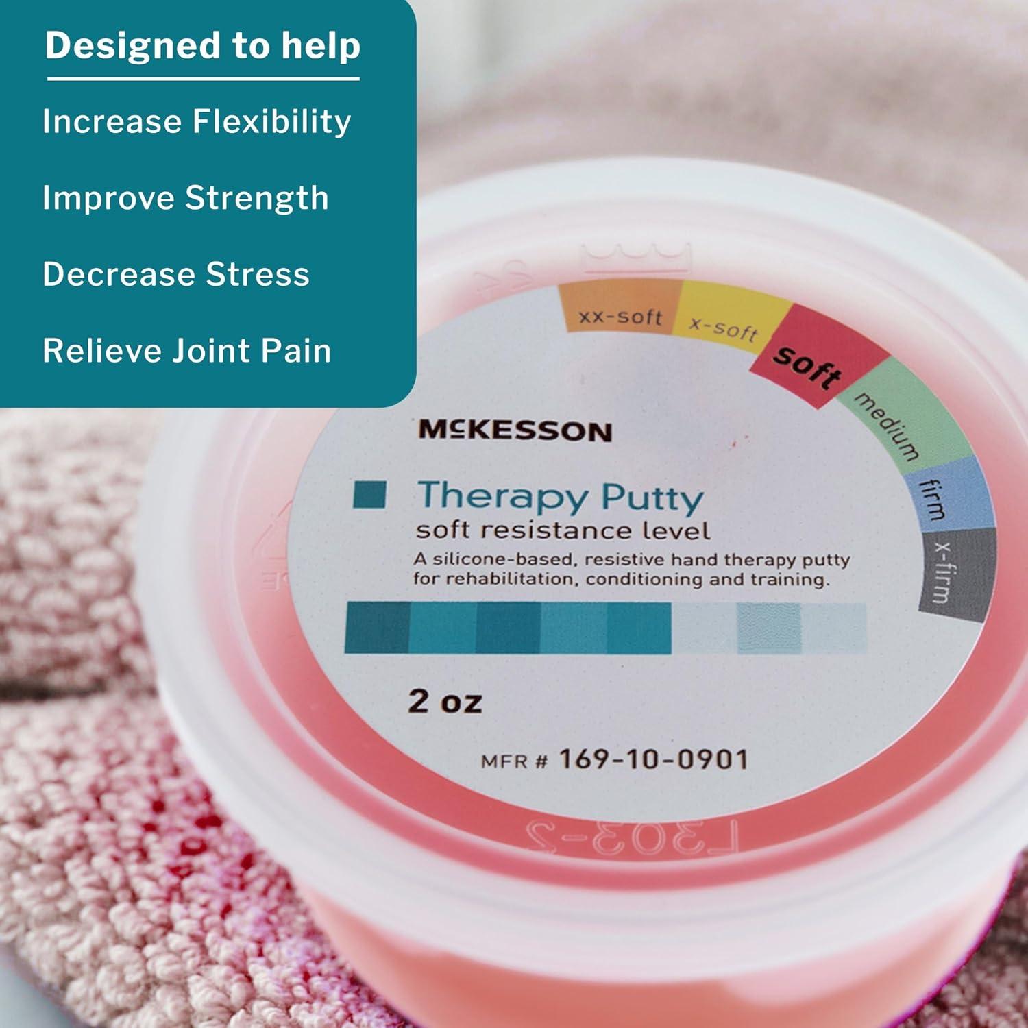 image:imageMcKesson Therapy Putty NonToxic Unscented Red Soft 2 oz 1 Count