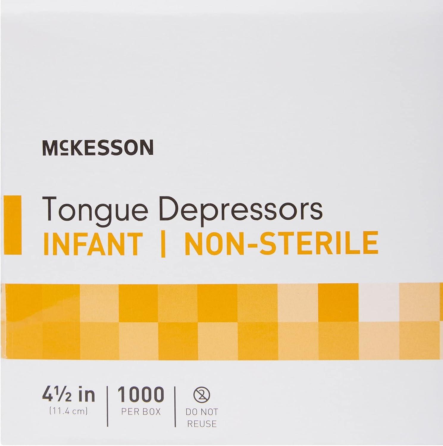 image:imageMcKesson Tongue Depressors 10000 Count Infant Size NonSterile Wood Unflavored SplinterFree 45 in Use for Medical Arts Crafts Spa 1000 Count Pack of 1045 Inch 10 000 ct
