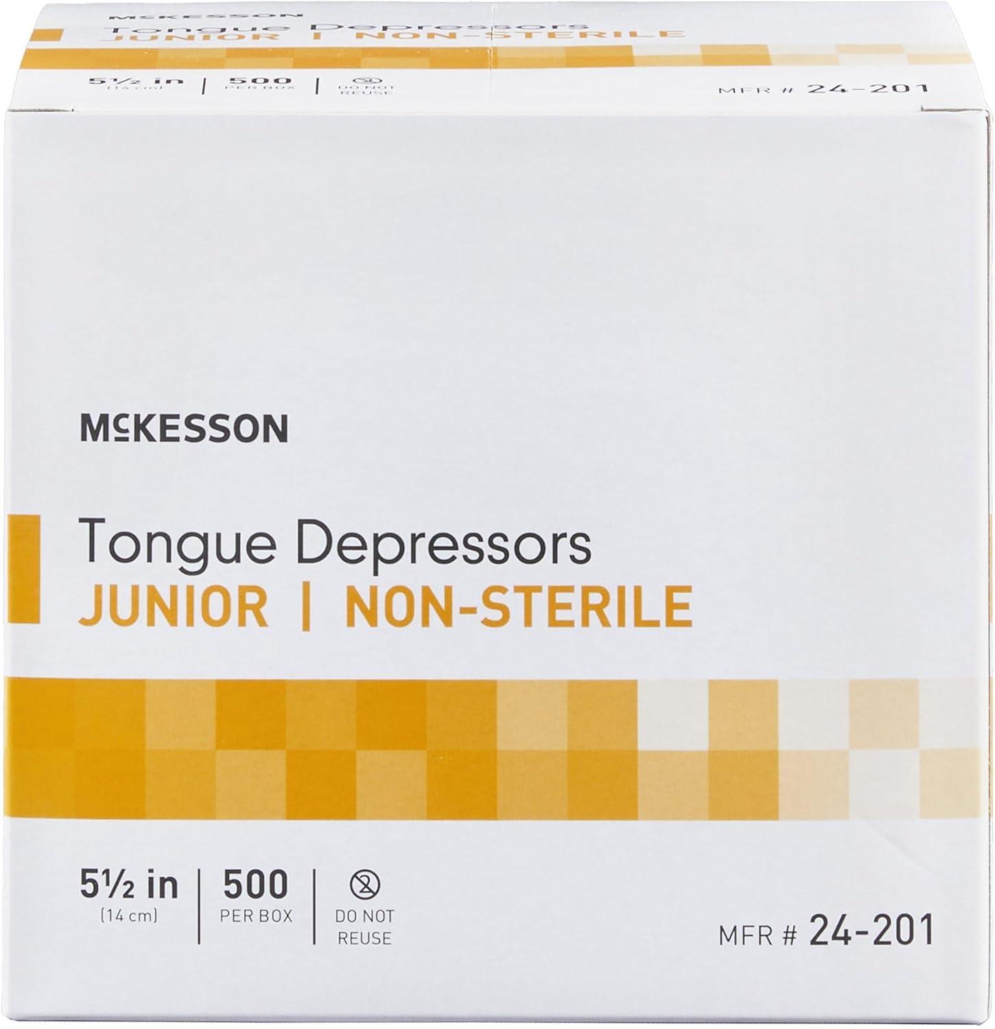 image:imageMcKesson Tongue Depressors 5000 Count Junior Size NonSterile Wood Unflavored SplinterFree 55 in Use for Medical Arts Crafts Spa 500 Count Pack of 10