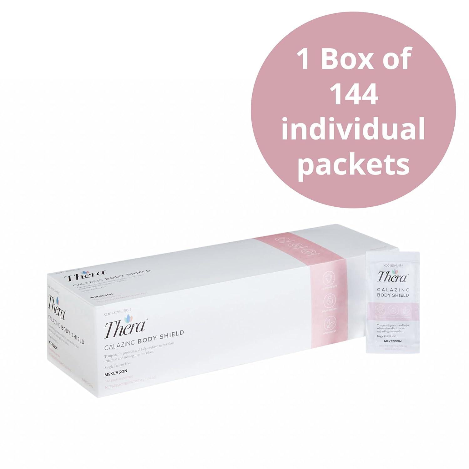 image:imageThera Calazinc Body Shield Calamine with Zinc Cream 144 Packets Total Skin Barrier Ointment for Eczema Psoriasis Diaper Rash Individual Packets 4 g Packet Adult