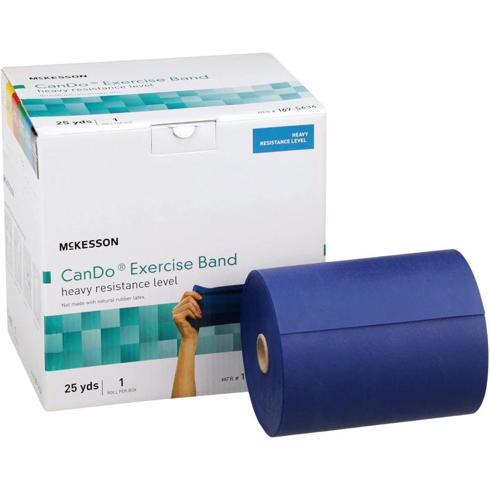 image:imageMcKesson Can Do Exercise Resistance Band Workout Bands for Physical Therapy Blue Heavy Resistance 5 in x 25 yd 1 Count