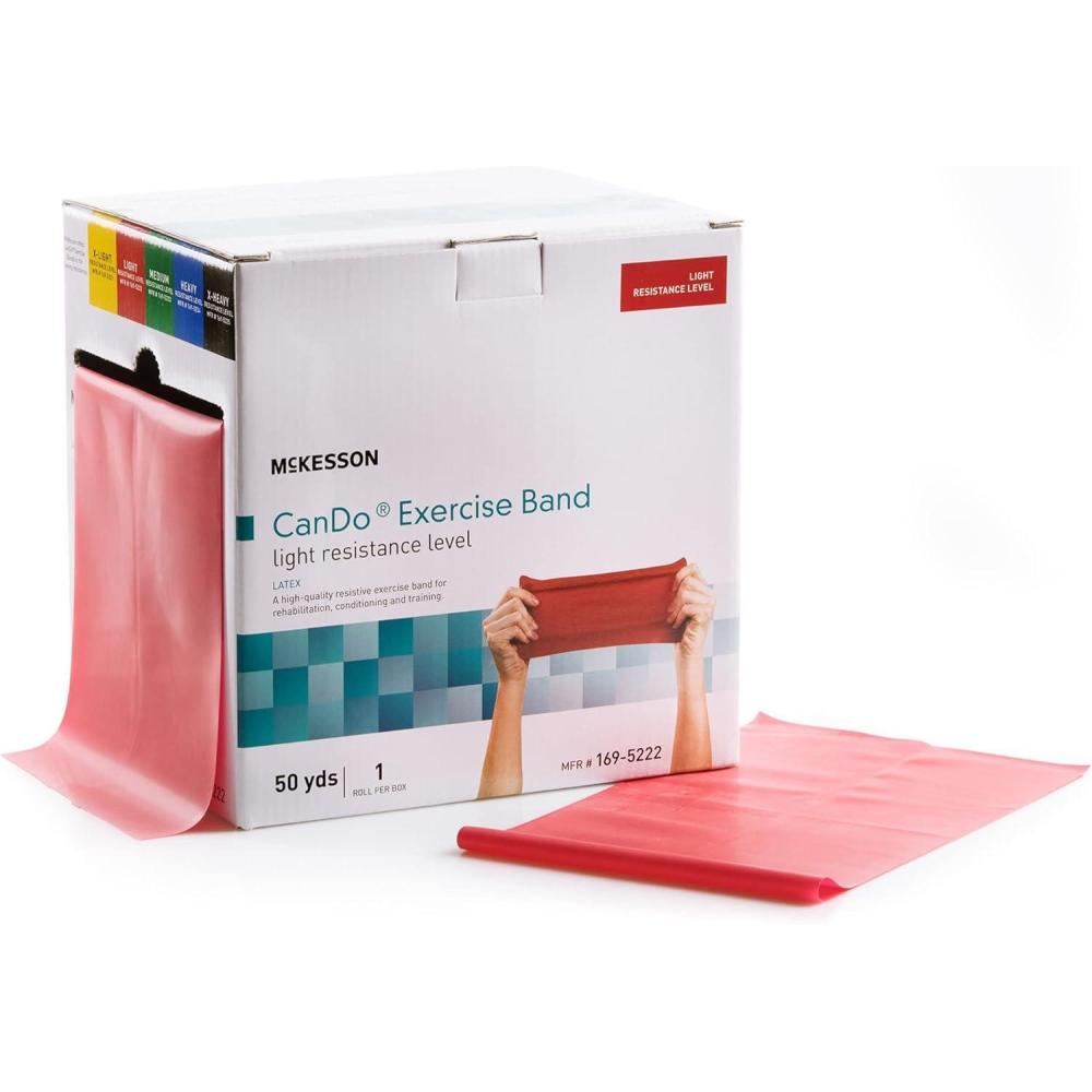 image:imageMcKesson Can Do Exercise Resistance Band  Workout Bands for Physical Therapy  Red Light Resistance  5 in x 50 yd 1 Count