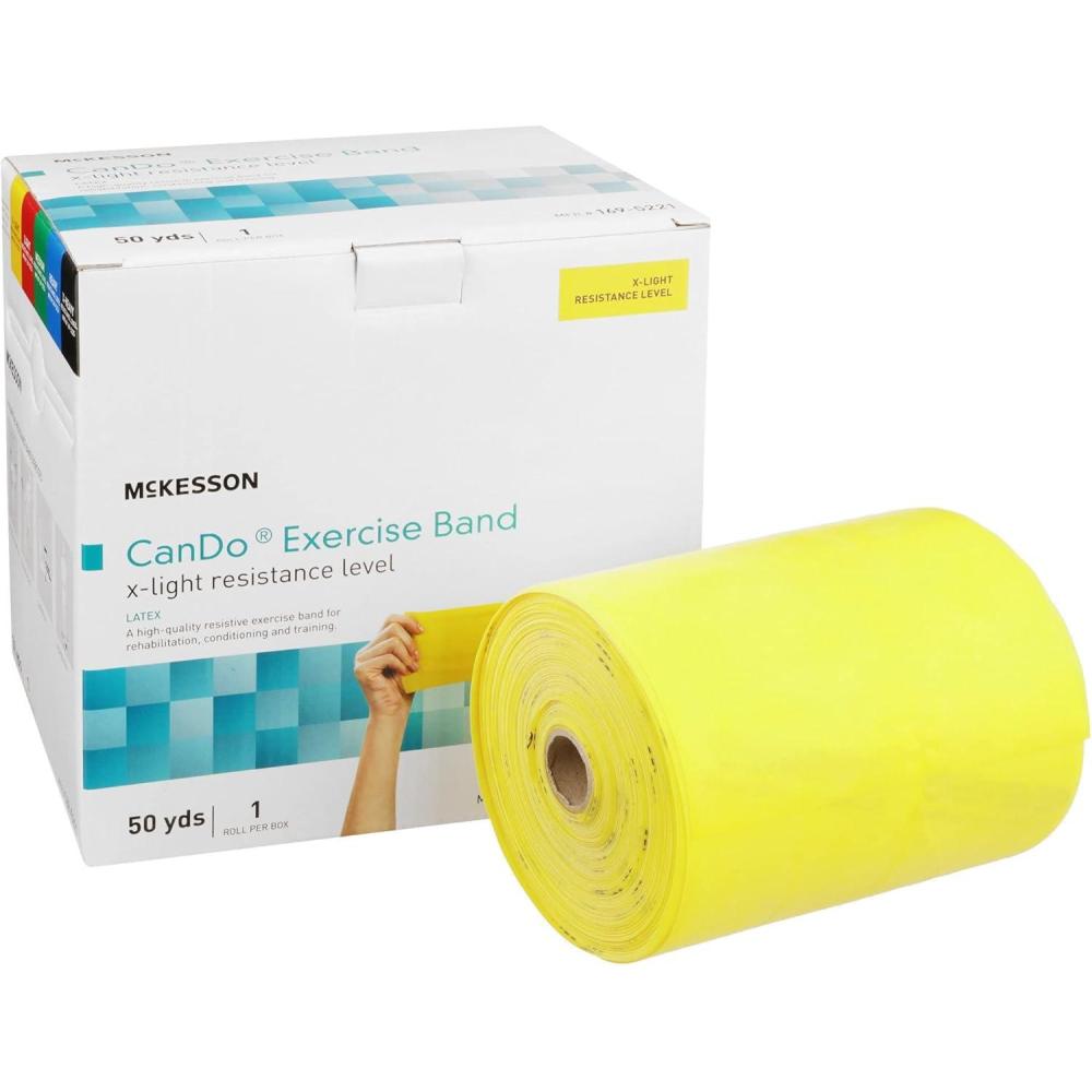 image:imageMcKesson Can Do Exercise Resistance Band  Workout Bands for Physical Therapy  Yellow Extra Light Resistance  5 in x 50 yd 1 Count
