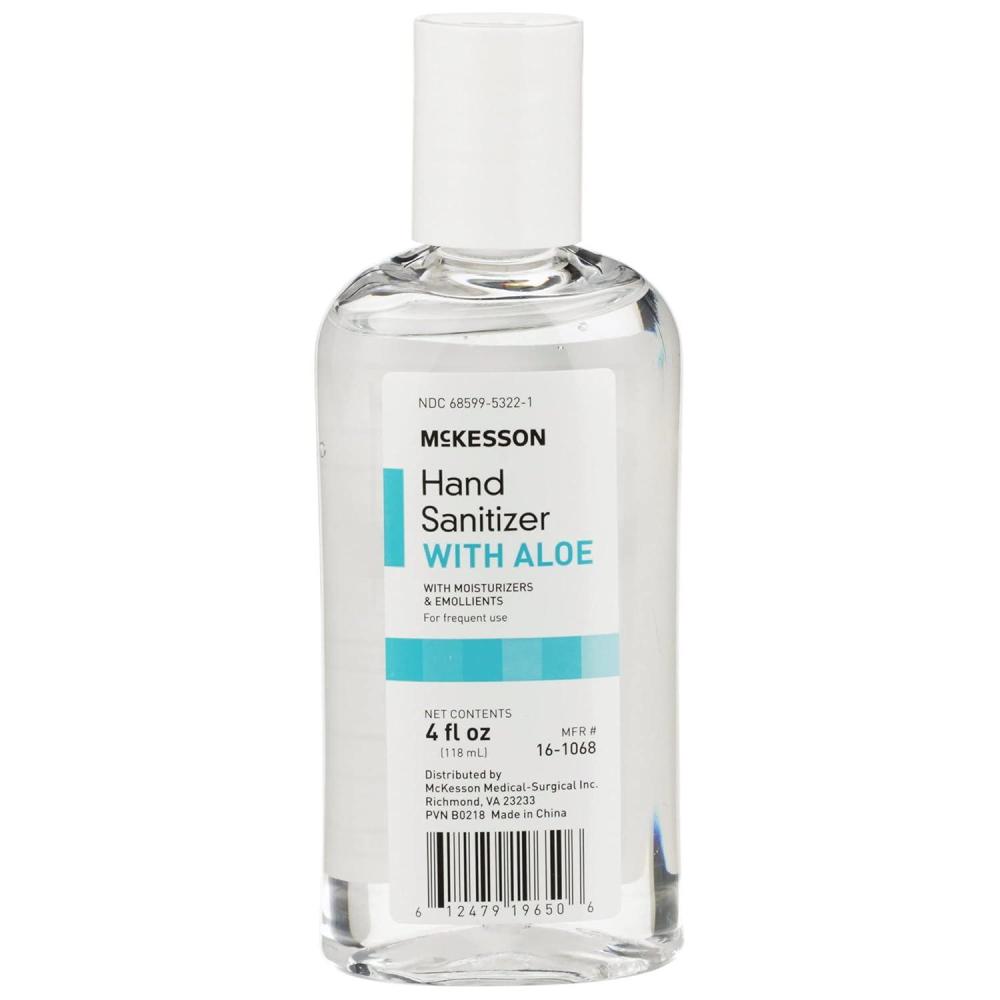 image:imageMcKesson Hand Sanitizer with Aloe 62 Ethyl Alcohol 4 oz 1 Count 24 Packs 24 Total