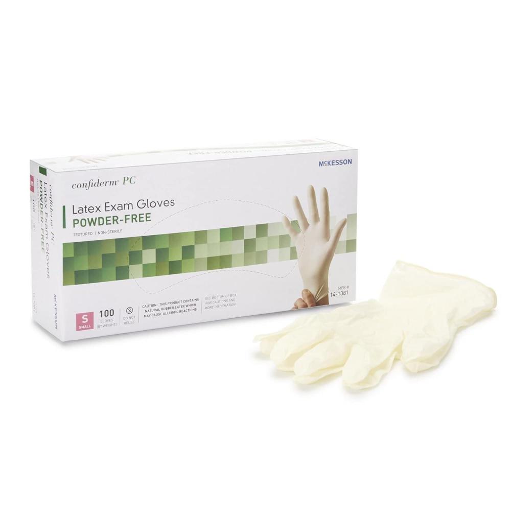 image:imageMcKesson Latex Exam Glove PowderFree Protective Medical Gloves Small 100 Count 1 Box