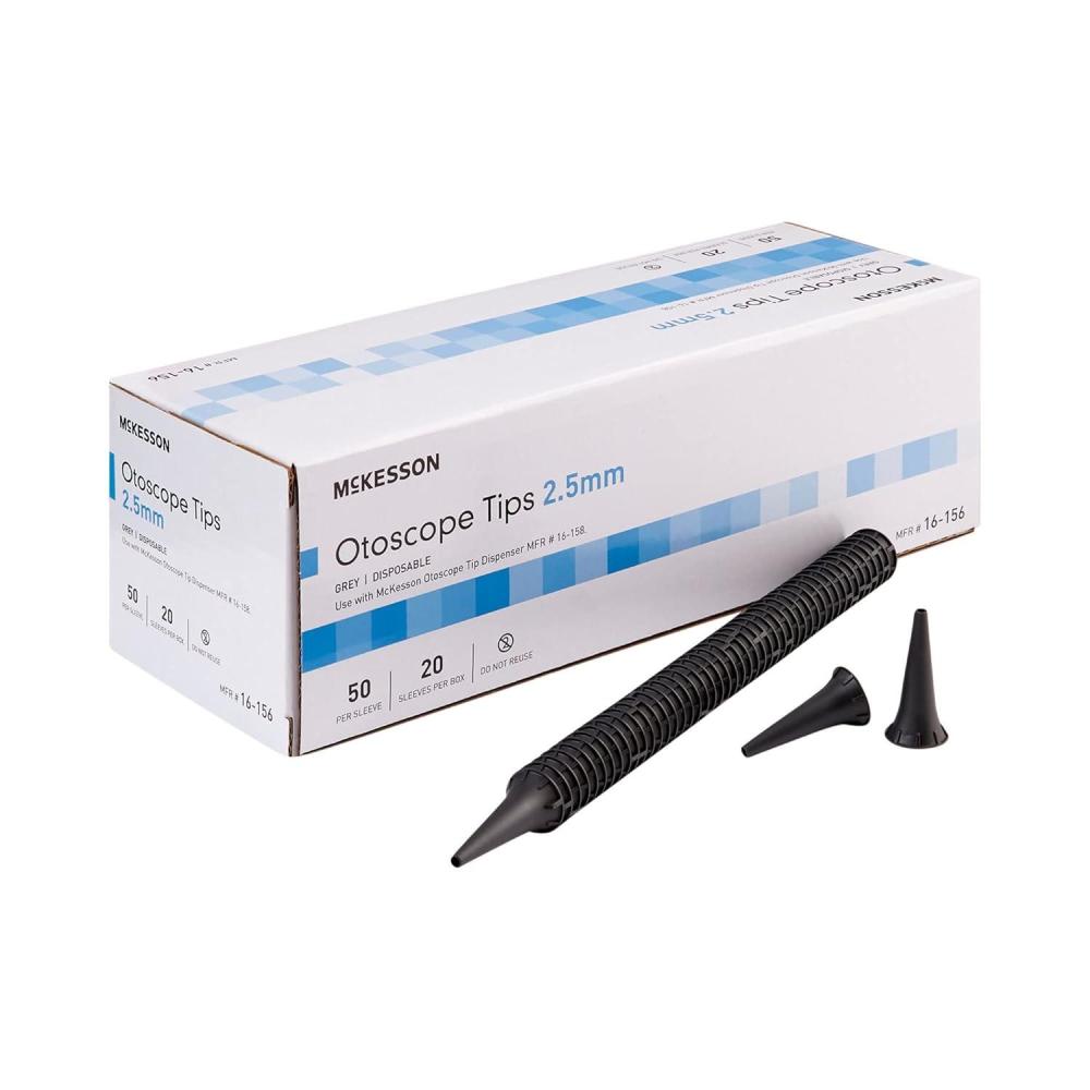 image:imageMcKesson Otoscope Tips Ear Speculum Disposable 25 mm Gray 1000 Count 1 Pack