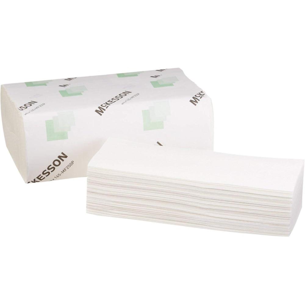 image:imageMcKesson Premium Multifold Paper Towels for Bathroom or Kitchen 1Ply White Hand Tissue Made of Sustainable Fiber 250 Towels 16 Packs 4000 Total