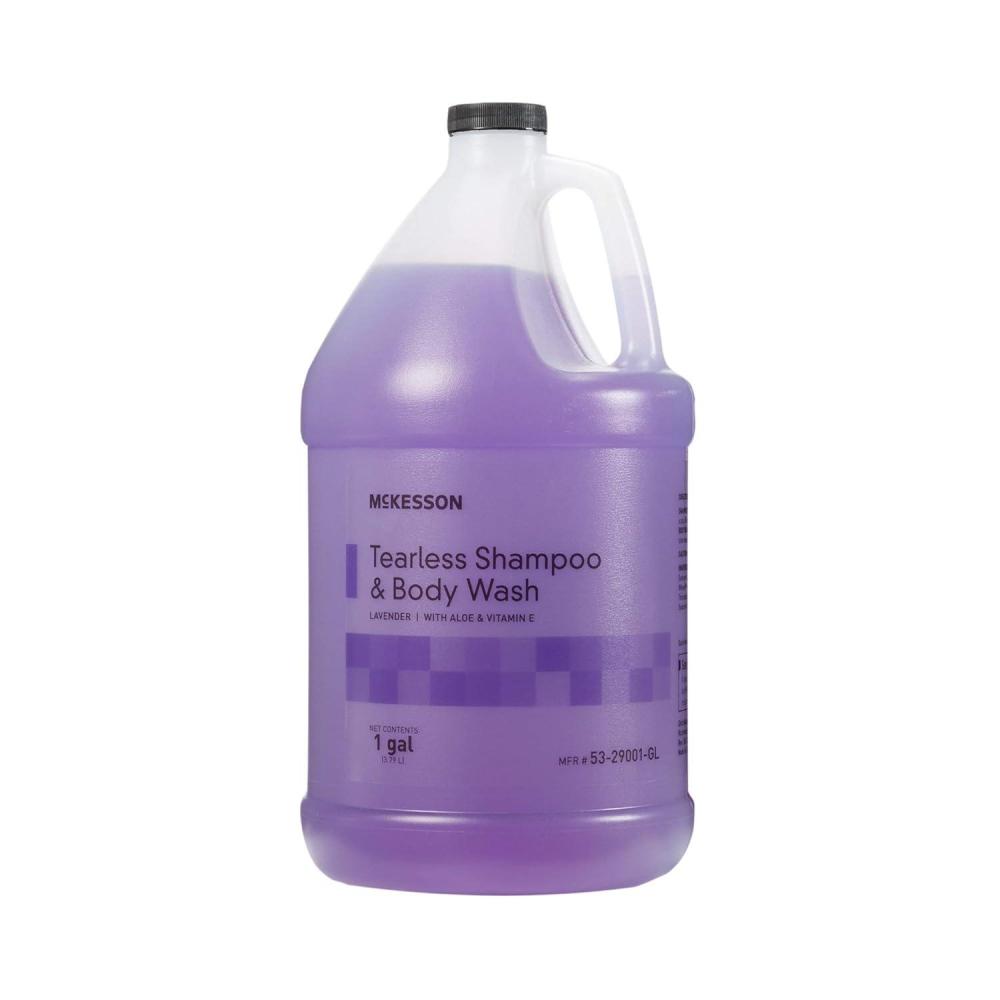 image:imageMcKesson Shampoo and Body Wash with Aloe amp Vitamin E 1 Gallon Pack of 4 Bulk Refill Tearless Lavender