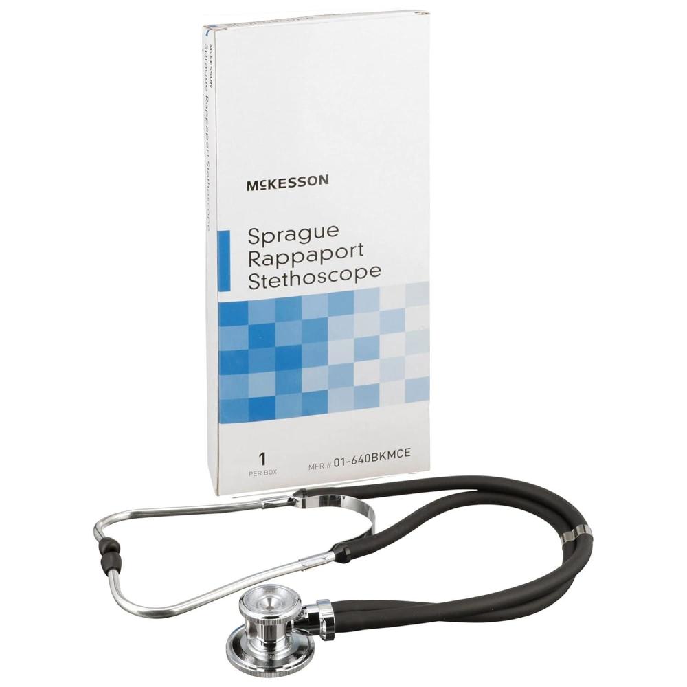 image:imageMcKesson Sprague Rappaport Stethoscope DoubleSided Chestpiece Black 16 in 1 Count
