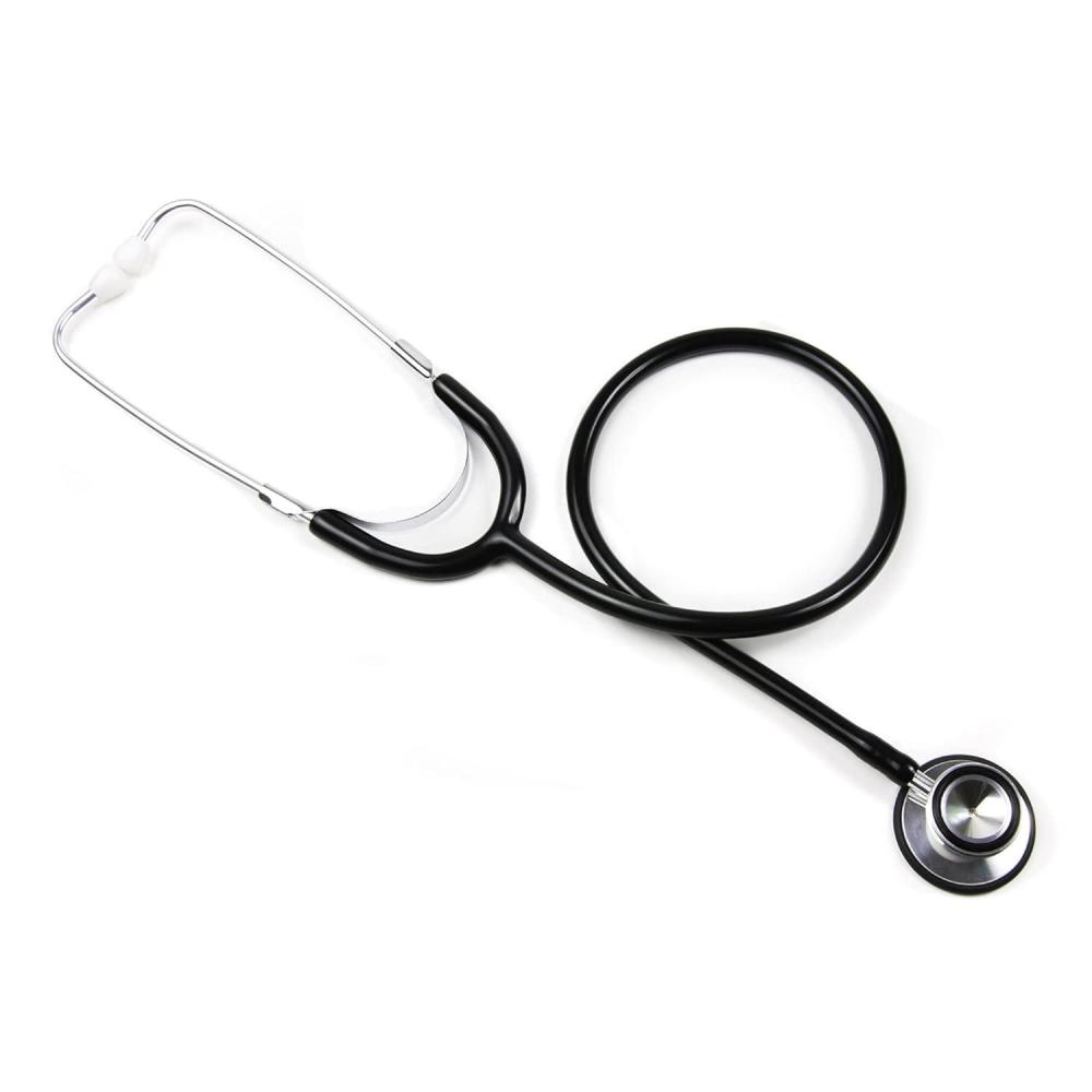 image:imageMcKesson Stethoscope Aluminum DualHead Lightweight Scope Double Sided Chestpiece Black Tubing 32 in 10 Count