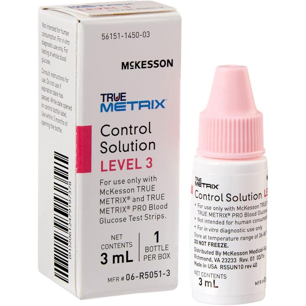 image:imageMcKesson True METRIX Control Solution Level 3 Blood Glucose Meters 3 mL 1 Count
