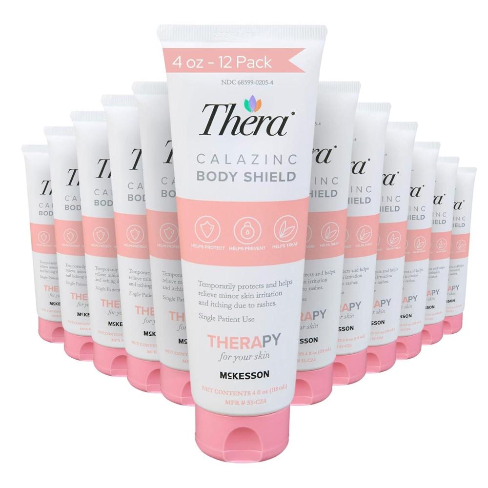 image:imageThera Calazinc Body Shield Barrier Cream with Calamine and Zinc 2Pack Incontinence Skin Protectant Ointment Diaper Rash Scented 4 oz4 Ounce Pack of 12