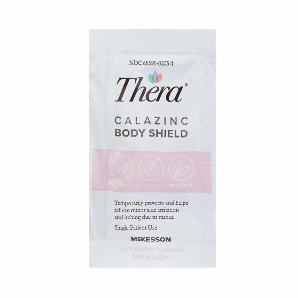 image:imageThera Calazinc Body Shield Calamine with Zinc Cream 144 Packets Total Skin Barrier Ointment for Eczema Psoriasis Diaper Rash  Individual Packets 4 g Packet Adult