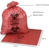 McKesson Biohazard Bags, 10 to 15 gal [250 Count] Hazardous Infectious Waste Bag, Medical Hospital Grade, Red