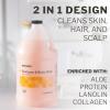 McKesson Body Wash and Shampoo [4 Count] – 1 Gallon Bulk Refill Full with Aloe, Cucumber Melon Scent – Sensitive Skin & Hair 2‑in‑1(Apricot)