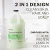 McKesson Body Wash and Shampoo [4 Count] – 1 Gallon Bulk Refill Full with Aloe, Cucumber Melon Scent – Sensitive Skin & Hair 2‑in‑1(Cucumber Melon)