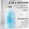 McKesson Body Wash and Shampoo [4 Count] – 1 Gallon Bulk Refill Full with Aloe, Cucumber Melon Scent – Sensitive Skin & Hair 2‑in‑1(Summer Rain)