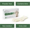 McKesson Confiderm Latex Exam Gloves, Non-Sterile Medical Gloves with Textured Fingertips – Beaded Cuff, Powder-Free – Ivory, Size Medium, 100 Count, 10 Boxes, 1000 Total