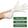 McKesson Confiderm PC Latex Exam Gloves – Powder-Free, Ambidextrous, Textured, Non-Sterile – Ivory, Size XL, 100 Count, 1 Box