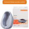 McKesson Contoured Bedpan – Plastic, Unisex, 84 fl oz – Gray, 16.25 in x 12 in x 4.25 in, 6 Count