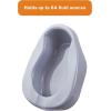 McKesson Contoured Bedpan – Plastic, Unisex, 84 fl oz – Gray, 16.25 in x 12 in x 4.25 in, 6 Count