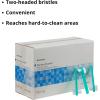 McKesson Denture Brushes 2-Sided Bristle, Green, 144 Count