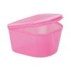 McKesson Denture Cup & Retainer Case 8 oz, Hinged Lid, Pink – For Dentures, Retainers, Night Guards, Clear Braces – Single Patient Use
