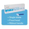 McKesson Disposable Razors [24 Count] Prep Shaving Razor, Single Blade Double Edge, Stainless Steel Blade, For Men and Women, Bulk, Blue(1 Count (Pack of 24))