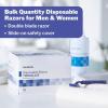 McKesson Disposable Razors [50 Count] – Twin Blade Bulk Shaving Razors for Men & Women, Stainless Steel, Blue, Single-Use for Medical Clinics, Tattoo, Travel, Camping & Salon Care(1 Count (Pack of 50))