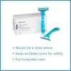 McKesson Disposable Razors, Stainless Steel Triple Blade, Lubricated Strip, Ergonomic Handle, Turquoise, 10 Count, 1 Pack(1 Count (Pack of 500))