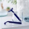 McKesson Disposable Razors, Stainless Steel Twin Blade, Lubricated Strip, Ribbed Handle, Blue, 10 Count, 1 Pack