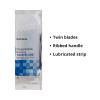 McKesson Disposable Razors, Stainless Steel Twin Blade, Lubricated Strip, Ribbed Handle, Blue, 10 Count, 1 Pack