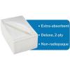 McKesson Disposable Towels [Pack of 250] for Dental Bibs, Nails, Tattoo, Dentist, Medical – 13 x 18 in, 2-Ply Tissue with Poly Back, Waffle Embossed, White