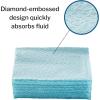 McKesson Disposable Towels [Pack of 500] for Dental Bibs, Nails, Tattoo, Dentist, Medical – 13 x 18 in, 2-Ply Tissue with Poly Back, Diamond Embossed, Blue(500)