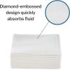 McKesson Disposable Towels [Pack of 500] for Dental Bibs, Nails, Tattoo, Dentist, Medical – 13 x 18 in, 2-Ply Tissue with Poly Back, Diamond Embossed, White