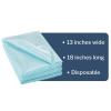 McKesson Disposable Towels [Pack of 500] for Dental Bibs, Nails, Tattoo, Dentist, Medical – 13 x 18 in, 2-Ply Tissue with Poly Back, Waffle Embossed, Blue