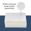 McKesson Disposable Towels [Pack of 500] for Dental Bibs, Nails, Tattoo, Dentist, Medical – 13 x 18 in, 3-Ply Tissue with Poly Back, Waffle Embossed, White