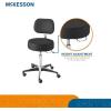 McKesson Exam Stool with Backrest, Black – Adjustable Height 17-3/4 in. – 24-1/2 in. with 16 in. Round Polyfoam Seat, 5 Casters, Pneumatic Lift, Brushed Aluminum Base for Medical, Office, or Lab Use