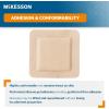 McKesson Hydrocellular Foam Dressings, Sterile, Silicone Adhesive with Border, Dimension 6 in x 6 in, Pad 4 in x 4 in, 10 Count, 1 Pack