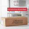 McKesson Infectious Waste Bag, Biohazard, Star Sealed Bottom, Red, 1.25 Mil, 7 to 10 gal, 24 in X 24 in, 250 Count